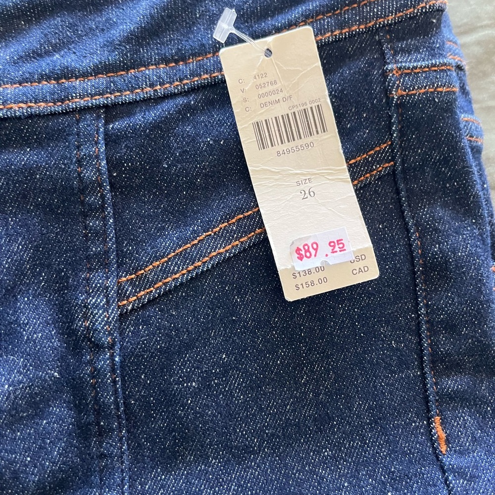 Pilcro Blue Jeans with Orange Stitching